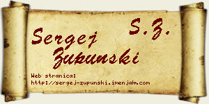 Sergej Župunski vizit kartica